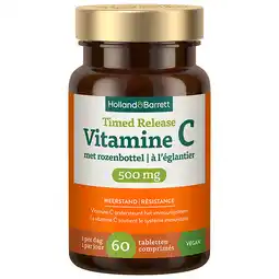 Holland & Barrett Holland & Barrett Timed Release Vitamine C 500mg met Rozenbottel - 60 tabletten aanbieding