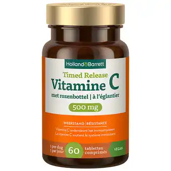 Holland & Barrett Holland & Barrett Timed Release Vitamine C 500mg met Rozenbottel - 60 tabletten aanbieding