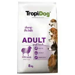 Zooplus 8kg Tropidog Premium Adult Small Lam & Rijst hondenvoer droog aanbieding