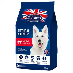 Zooplus 10kg Butcher's Natural & Healthy met Rund hondenvoer droog aanbieding