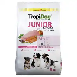 Zooplus 8kg Tropidog Premium Junior Small & Medium Droogvoer met kalkoen en rijst aanbieding