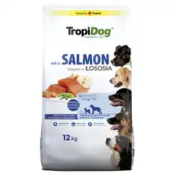 Zooplus 12kg Tropidog Premium Adult Medium & Large Zalm droogvoer voor honden aanbieding