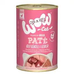 Zooplus 6x 400g WOW Cat Junior Gevogelte & Lever nat kattenvoer aanbieding