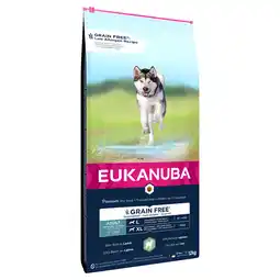 Zooplus 12kg Eukanuba Grain Free Adult Large Dogs lam droog hondenvoer aanbieding