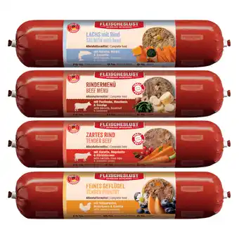 Zooplus Fleischeslust natvoer voor honden – 8 x 400 g - Proefpakket (4 varieteiten) aanbieding