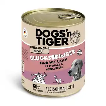 Zooplus 6x800g Dogs'n Tiger snackmenu voor honden rund met lam, pastinaak & bosbessen hondenvoer nat aanbieding