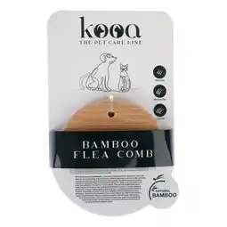 Zooplus kooa vlooienkam van bamboe 10x6,7x1cm kat hond aanbieding