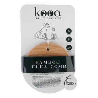 Zooplus kooa vlooienkam van bamboe 10x6,7x1cm kat hond aanbieding