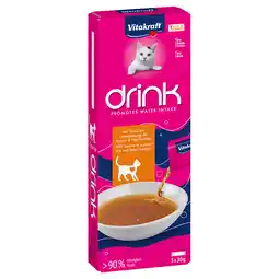 Zooplus 5x30g Vitakraft kattendrank met kip en taurine kattensnacks aanbieding