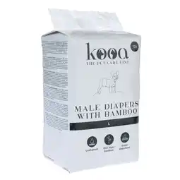 Zooplus kooa mannelijke hondenluiers met bamboe maat M 40-53cm 12 stuks hond aanbieding
