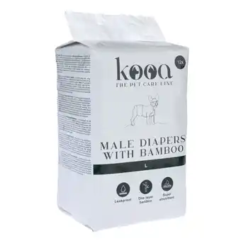 Zooplus kooa mannelijke hondenluiers met bamboe maat M 40-53cm 12 stuks hond aanbieding