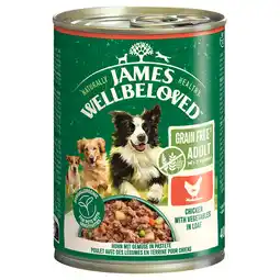 Zooplus 6x400g James Wellbeloved Adult Dog Grain Free Hypoallergenic Kip in Paté aanbieding
