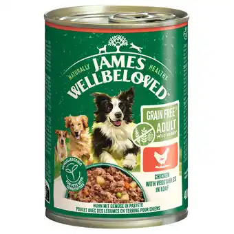 Zooplus 6x400g James Wellbeloved Adult Dog Grain Free Hypoallergenic Kip in Paté aanbieding