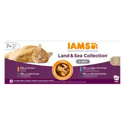 Zooplus 48 x 85g IAMS Advanced Nutrition Senior 7+ Land & Zee Collectie in gelei nat kattenvoer aanbieding