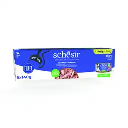Zooplus 6x140g Tonijn met rundvlees Schesir Complete Nutrition in gelei natvoer voor katten aanbieding