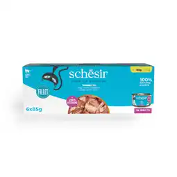 Zooplus 6 x 85g Schesir Complete Nutrition in Bouillon Tonijn natvoer voor katten aanbieding