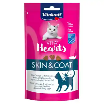 Zooplus 40g Vitakraft Vita Harten Huid & Vacht Zalm Kattensnacks aanbieding