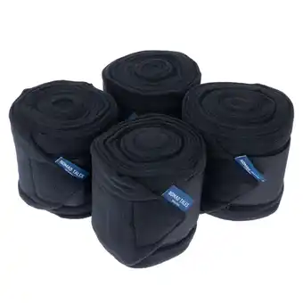 Zooplus Nomad Tales paardenbandages fleece, zwart pony set van 4 aanbieding