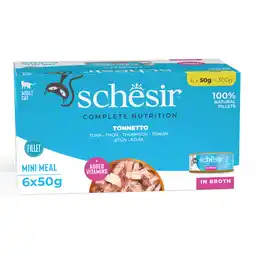 Zooplus 6x50g Tonijn Schesir Complete Nutrition Filet in bouillon natvoer voor katten aanbieding