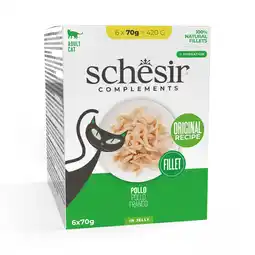 Zooplus 6x70g Kip Schesir Complementen in gelei natvoer voor katten aanbieding