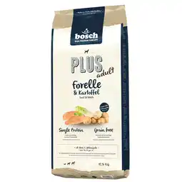 Zooplus bosch Plus Forel & Aardappel Hondenvoer - 12,5 kg aanbieding