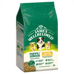 Zooplus James Wellbeloved Junior Dog Hypoallergenic Kalkoen & Rijst - 2 kg aanbieding