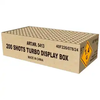Huisman Vuurwerk 200 Shots Turbo Display Box aanbieding