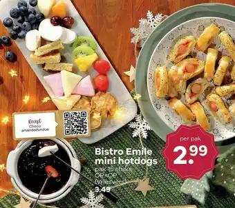 Boon`s Markt Bistro Emile Mini Hotdogs aanbieding