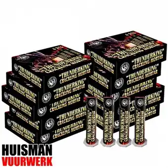 Huisman Vuurwerk Thunderking Crackling Mortar Actie (10 pakjes) aanbieding
