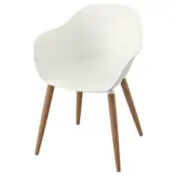 IKEA GrÖnsta witte stoel: gladde zitting met mal, houten poten, schepontwerp aanbieding