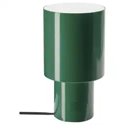 IKEA Groene spetsboj tafellamp, cilindrische vorm met metalen kap aanbieding