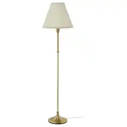 IKEA FlyghÖjd messing vloerlamp, beige kap. Klassiek design, elegant, warm licht aanbieding