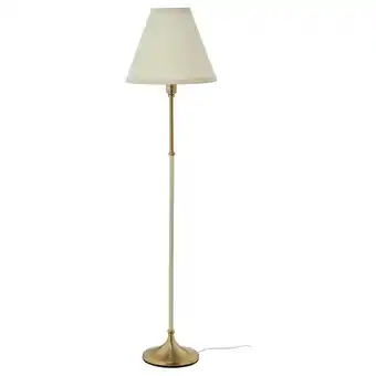 IKEA FlyghÖjd messing vloerlamp, beige kap. Klassiek design, elegant, warm licht aanbieding