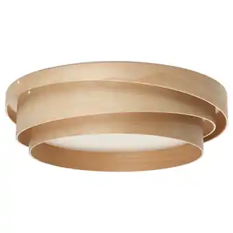 IKEA NÖsund houten plafondlamp, gebogen design, lichtbeige, berkenfineer, ronde vorm aanbieding