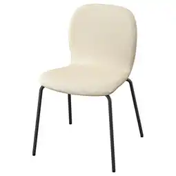 IKEA SkÅlsta Eetkamerstoel, Knäbäck beige/kokervormig metaal/zwart-grijs aanbieding