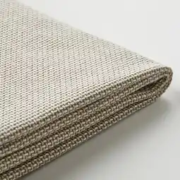 IKEA Getextureerde, beige stoelhoes met geweven patroon, netjes gevouwen aanbieding