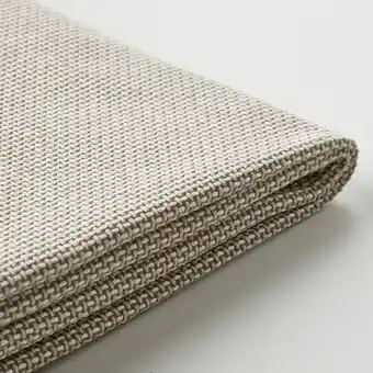 IKEA Getextureerde, beige stoelhoes met geweven patroon, netjes gevouwen aanbieding