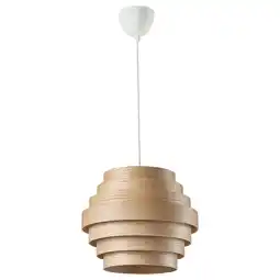 IKEA Dykarklocka / havsdjup Hanglamp, wit gelazuurd eikenfineer/wit, 40 cm aanbieding