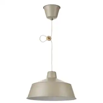 IKEA Een sjÖmakt hanglamp, crèmekleurig, met een metalen kap en houten verstel aanbieding