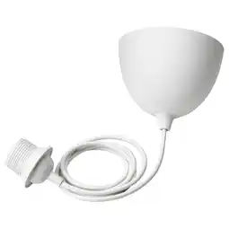 IKEA Een havsdjup witte hanglamp snoerset met een ronde plafondkap van gerecycled plastic aanbieding