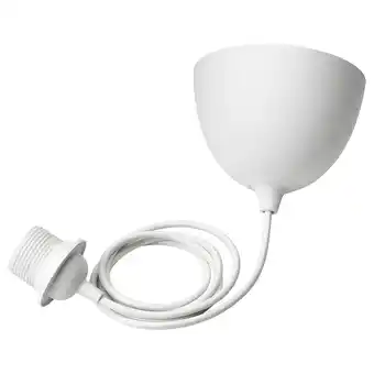 IKEA Een havsdjup witte hanglamp snoerset met een ronde plafondkap van gerecycled plastic aanbieding