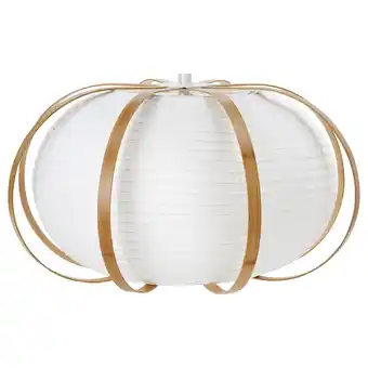 IKEA Taggtofs witte hanglamp, bamboe baleinen, rijstpapier kap, flat-pack ontwerp aanbieding