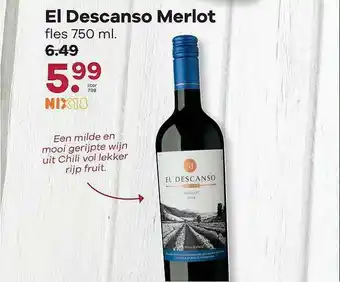 Boon`s Markt El Descanso Merlot aanbieding