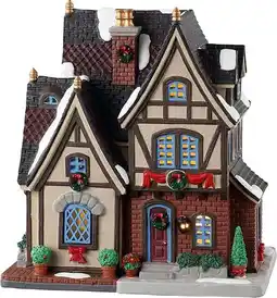 Intratuin Lemax Caddington Village kersthuisje burghers house (woonhuis) 16,6 x 15,4 x 27,9 cm aanbieding