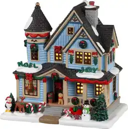Intratuin Lemax Caddington Village kersthuisje christmas joy residence (woonhuis) 26,7 x 17,9 x 30,4 cm aanbieding