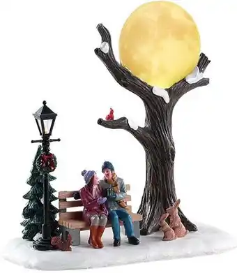 Intratuin Lemax Vail Village kerstdorp christmas moon (romantisch onder maan) 20,6 x 16,2 x 23,4 cm aanbieding
