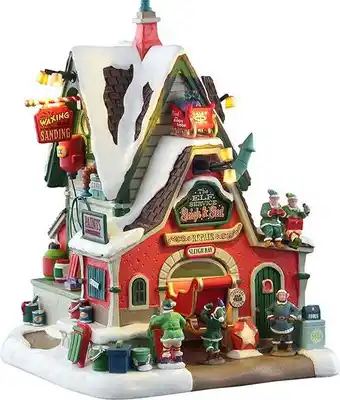Intratuin Lemax Santa's Wonderland kersthuisje elf service sleigh (slee verhuur) 9 x 5,4 x 14 cm aanbieding
