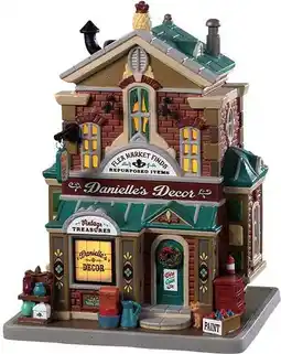 Intratuin Lemax Caddington Village kersthuisje danielles decor (kringloopwinkel) 20,2 x 16 x 22,8 cm aanbieding