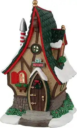 Intratuin Lemax Santa's Wonderland kersthuisje no. 4 elf lane (elfen huisje) 24,1 x 14,9 x 26,9 cm aanbieding