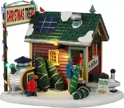 Intratuin Lemax Vail Village kersthuisje tiny house tree lot (kerstboomkraam) 22,6 x 17,2 x 24,9 cm aanbieding